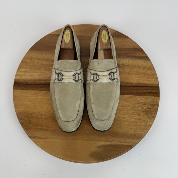 Mens Magnanni Rafa V Beige Suede Bit Comfort Casual Loafers Shoes Size 43 M GUC - Picture 4 of 8